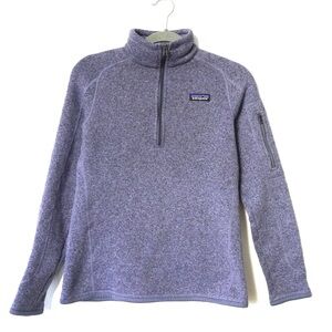 Patagonia Better Sweater Fleece Jacket Women’s Sz M Purple Outdoors Quarter Zip